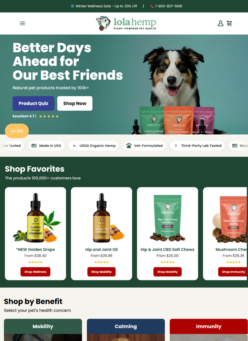 LOLA Hemp Store Project